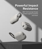 AirPods Pro 2 Case | Onyx - Three grey protective cases floating above a dark surface with text about impact resistance.