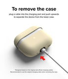 AirPods Pro 2 Case | Silicone - AirPods Pro 2 Case - Instruction graphic showing a charging cable inserted into the case to push it out for removal.