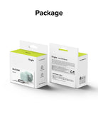 AirPods Pro 2 Case | Silicone - Front and back views of Ringke seafoam silicone case packaging with product details.