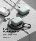 AirPods Pro 2 Case | Silicone - Light blue silicone cases for AirPods Pro 2 charging wirelessly and via cable.