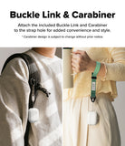 AirPods Pro 3 Case | Air - AirPods Pro case attached to a backpack via carabiner and a wrist strap held by a person.