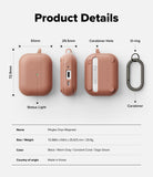 AirPods Pro 3 Case | Onyx Magnetic - Technical diagram showing dimensions, features, and components of the coral case.