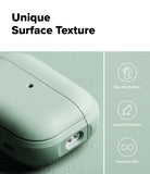 AirPods Pro 3 Case | Onyx Magnetic - Sage green textured case with icons for non-slip, impact protection, and premium TPU.