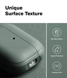 AirPods Pro 3 Case | Onyx Magnetic - Textured green AirPods Pro case with icons for non-slip, impact protection, and TPU.