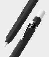 Apple Pencil Pro / 2nd Generation Case | Silicone Drafting Pencil Case - Apple Pencil Pro / 2nd Generation Case - Black silicone drafting-style case with metal clip and Double Tap branding.