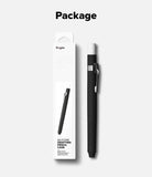 Apple Pencil Pro / 2nd Generation Case | Silicone Drafting Pencil Case - Apple Pencil Pro / 2nd Generation Case - Black silicone drafting-style pencil case next to its retail packaging.