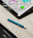 Apple Pencil Pro / 2nd Generation Case | Silicone Drafting Pencil Case - Apple Pencil Pro / 2nd Generation Case - Blue silicone drafting-style case with a metal clip resting on a desk.