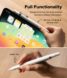 Apple Pencil Pro / 2nd Generation Case | Silicone Drafting Pencil Case - Apple Pencil Pro / 2nd Generation Case - White silicone case on an Apple Pencil showing magnetic charging and double tap.
