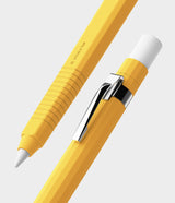 Apple Pencil Pro / 2nd Generation Case | Silicone Drafting Pencil Case - Apple Pencil Pro / 2nd Generation Case - Yellow silicone drafting-style cases with a metal clip and double-tap marking.