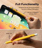 Apple Pencil Pro / 2nd Generation Case | Silicone Drafting Pencil Case - Apple Pencil Pro / 2nd Generation Case - Yellow silicone case on Apple Pencil showing wireless charging and double tap.