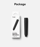 Apple Pencil Case | Silicone Drafting Grip Holder - Black silicone drafting grip for Apple Pencil in retail packaging.