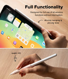 Apple Pencil Case | Silicone Drafting Grip Holder - Apple Pencil Case - Silicone grip on Apple Pencil showing wireless charging and double-tap functionality on an iPad.