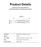 Apple Pencil Case | Silicone Drafting Grip Holder - Technical diagram showing dimensions of 65.7mm by 12.6mm with specs.