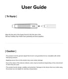 Apple Pencil Case | Silicone Drafting Grip Holder - User guide showing how to slide an Apple Pencil into the grip.