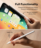 Apple Pencil Case | Silicone Drafting Grip Holder - Apple Pencil Case - Silicone grip on an Apple Pencil showing wireless charging and double-tap functionality on an iPad.