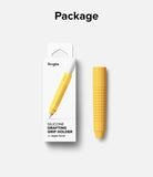 Apple Pencil Case | Silicone Drafting Grip Holder - Yellow silicone drafting grip for Apple Pencil next to its box.