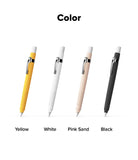 Apple Pencil USB-C Case | Silicone Drafting Pencil Case - Apple Pencil USB-C Case - Four silicone drafting-style cases in yellow, white, pink sand, and black with silver metal clips.