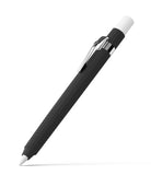 Apple Pencil USB-C Case | Silicone Drafting Pencil Case - Apple Pencil USB-C Case - A black silicone drafting-style case for Apple Pencil with a silver clip and white tip.