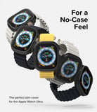 Apple Watch Ultra 3 / 2 / 1 Case | Slim - Five Apple Watches with slim black cases and various bands arranged diagonally.