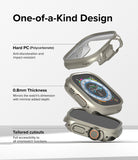 Apple Watch Ultra 3 / 2 / 1 Case | Slim - Exploded view of a slim beige protective case for an Apple Watch Ultra.