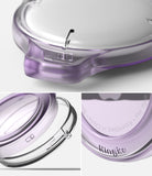 AirTag Case | Slim [1 Pack] - Close-up views of a translucent purple slim protective case for an Apple AirTag with Ringke branding.