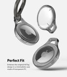 AirTag Case | Slim [1 Pack] - Three transparent, minimalist AirTag cases floating against a clean white background.