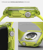 Apple Watch 11 / 10 (42mm) Case | Fusion Bumper - Neon green protective bumper case showing flat edges and sensor access.