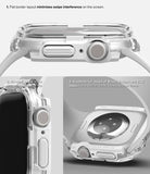 Apple Watch 11 / 10 (42mm) Case | Fusion Bumper - Three views of a clear watch bumper highlighting flat edges and sensor access.