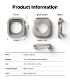Apple Watch 11 / 10 (42mm) Case | Air Sports - Technical diagram of a warm gray watch case showing dimensions and specs.