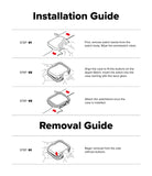 Apple Watch 11 / 10 (46mm) Case | Air Sports - Illustrated guide showing steps to install and remove the watch case.