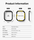 Apple Watch 11 / 10 (42mm) Cover | Bezel Styling - Technical diagram showing dimensions, weight, and back adhesive of watch bezel.