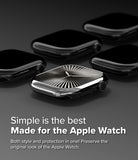 Apple Watch 11 / 10 (46mm) Cover | Bezel Styling - Multiple black Apple Watch cases with sunburst dials on a gray background.