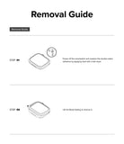 Apple Watch 11 / 10 (46mm) Cover | Bezel Styling - Two-step instructional diagram for removing a watch bezel cover.