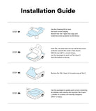 Apple Watch 11 / 10 (42mm) Screen Protector | Dual Easy Film - Four-step illustrated guide for installing a screen protector.