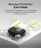 Apple Watch 11 / 10 (42mm) Screen Protector | Dual Easy Film Pro - Installation tray with film being applied to watch.