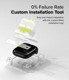 Apple Watch 11 / 10 (46mm) Screen Protector | Dual Easy Film Pro - Apple Watch 11 / 10 (46mm) Screen Protector - Exploded view of Apple Watch in a clear installation tray with film layers.
