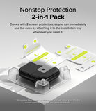 Apple Watch 11 / 10 (46mm) Screen Protector | Dual Easy Film Pro - Apple Watch 11 / 10 (46mm) Screen Protector - Two screen protectors with an installation tray for an Apple Watch.