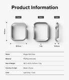 Apple Watch 11 / 10 (42mm) Case | Slim - Technical diagram showing front, back, and side views with dimensions and specs.