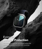 Apple Watch 11 / 10 (42mm) Case | Slim - Slim light gray Apple Watch case nestled between dark, jagged rock formations.