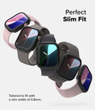 Apple Watch 11 / 10 (42mm) Case | Slim - Five Apple Watches with slim black protective cases arranged in a diagonal row.
