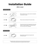 Apple Watch 11 / 10 (42mm) Case | Slim - Illustrated guide showing steps to clean, install, and remove the slim watch case.