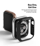 Apple Watch Series 6 / 5 / 4 / SE (40mm) Case | Slim (2 Pack) - Two slim protective cases floating near an Apple Watch.