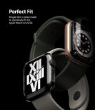 Apple Watch Series 6 / 5 / 4 / SE  (44mm) Case | Slim (2 Pack) - Apple Watch Series 6 / 5 / 4 / SE (44mm) Case | Slim (2 Pack) - Two Apple Watches with clear protective cases on black.