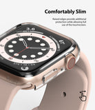 Apple Watch Series 6 / 5 / 4 / SE (40mm) Case | Slim (2 Pack) - Clear protective case on a gold Apple Watch with raised edges.