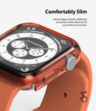 Apple Watch Series 6 / 5 / 4 / SE (40mm) Case | Slim (2 Pack) - Translucent orange protective case on an Apple Watch.