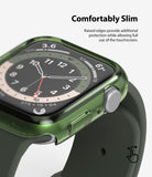Apple Watch Series 6 / 5 / 4 / SE (40mm) Case | Slim (2 Pack) - Translucent green slim protective case on an Apple Watch.