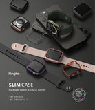 Apple Watch Series 6 / 5 / 4 / SE (40mm) Case | Slim (2 Pack) - Assorted slim protective cases for Apple Watch on a desk.