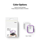 Apple Watch Series 6 / 5 / 4 / SE (40mm) Case | Slim (2 Pack) - Retail packaging and one clear and one purple case.