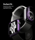 Apple Watch Series 6 / 5 / 4 / SE (40mm) Case | Slim (2 Pack) - Two Apple Watches with purple slim protective cases.