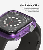Apple Watch Series 6 / 5 / 4 / SE (40mm) Case | Slim (2 Pack) - Purple transparent protective case on an Apple Watch.